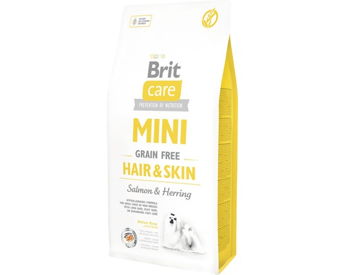 Granule pre psov Brit Care Mini Grain Free Hair & Skin 7 kg