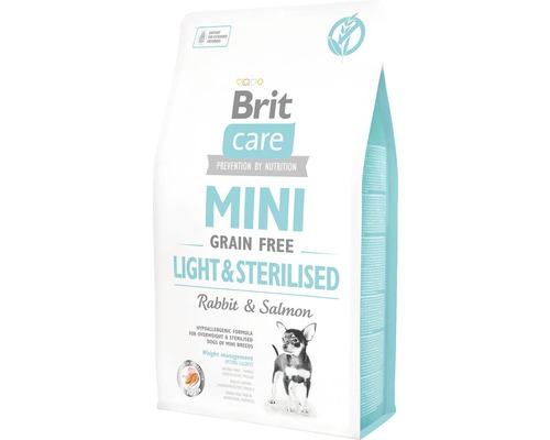 Granule pre psov Brit Care Mini Grain Free Light & Sterilised 2 kg