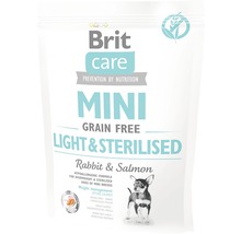 Brit Care Mini Grain Free Light and Sterilised krmivo pre psov s králikom a lososom