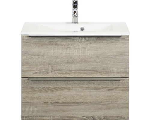 Kúpeľňový nábytkový set Pulse 70 cm s umývadlom dub sivý