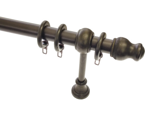 Záclonová tyč s krúžkami a držiakom