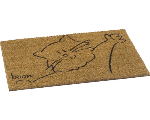 Rohožka s motívom mačky a nápisom