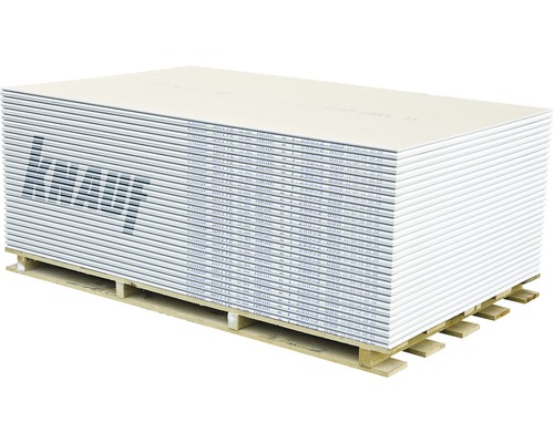 Stoh sadrokartónových dosiek na palete