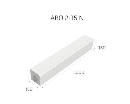 Obrubník ABO 2-15 N s rozmermi 150 x 150 x 1000 milimetrov