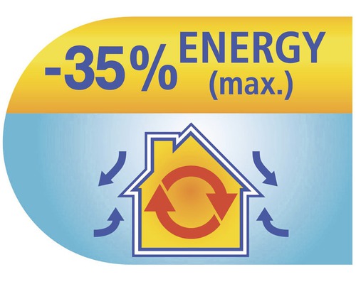 Symbol až 35 percent úspory energie