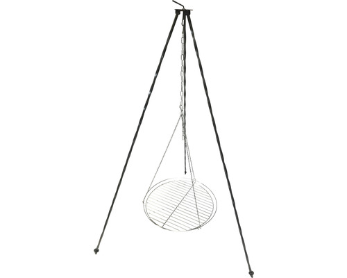 Otočný gril so statívom a grilovacím roštom