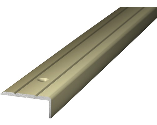 ALU schodový profil oc.matný 2,7m 24,5x10mm skrutkovací (predvŕtaný) Hliníkový profil na hranu schodu