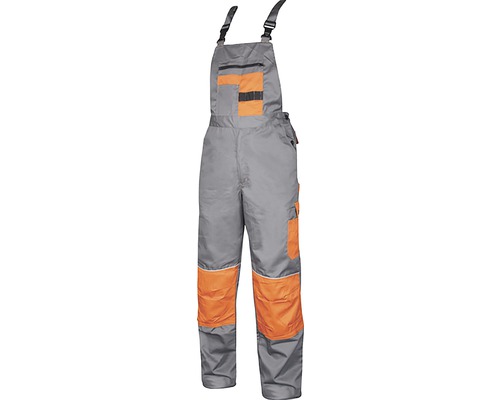 Pracovné nohavice s náprsenkou Ardon 2STRONG sivo-oranžové veľkosť 48-0