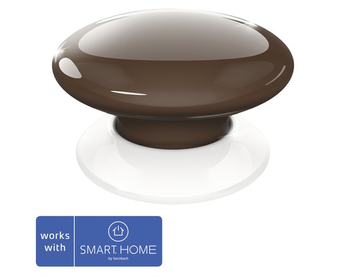 Smart bezdrôtové tlačidlo Fibaro hnedé - kompatibilné so SMART HOME by hornbach Nábytkový gombík, priemer cca 30 milimetrov