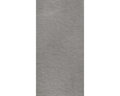 Keramická dlažba Flairstone 90 x 45 x 2 cm Garden Golden Grey Sivá stena s omietkovou štruktúrou