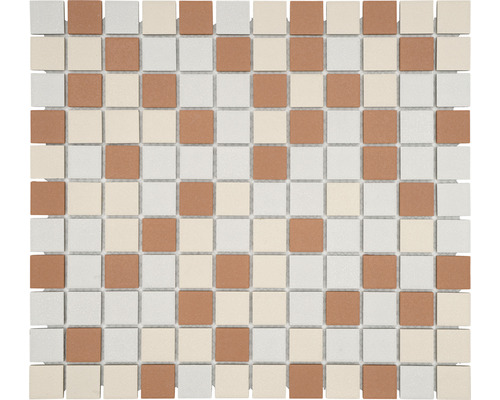 Keramická mozaika AT 601 béžová/biela/teratova mix 30,2 x 33 cm