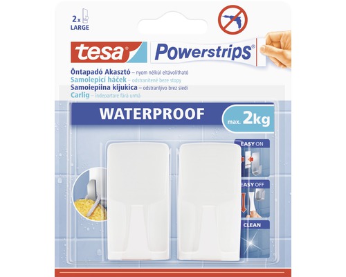 Háčiky Tesa Powerstrips, dve balenia, vodeodolné, maximálna nosnosť dva kilogramy