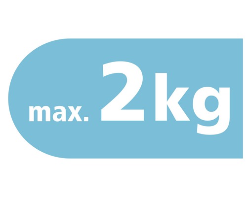 Maximálne zaťaženie 2 kg