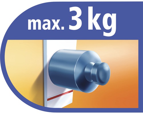 Maximálne zaťaženie 3 kilogramy