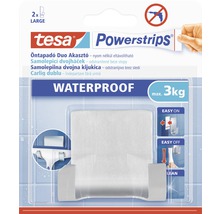 Tesa Powerstrips háčik, vodeodolný, maximálna nosnosť 3 kilogramy, dva kusy