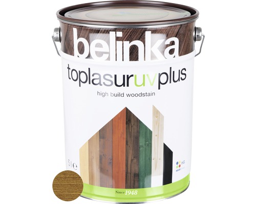 Silnovrstvá lazúra Belinka Toplasur orech 5 l Plechovka lazúry na drevo Belinka Toplasur UV Plus