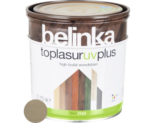 Silnovrstvá lazúra Belinka Toplasur staré drevo 0,75 l Belinka Toplasur UV Plus hrubovrstvá lazúra 0,75 litrová plechovka