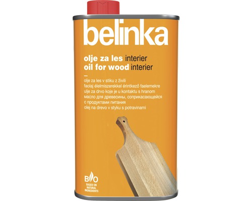 Olej na drevo belinka na styk s potravinami bezfarebný 0,5 l Belinka olej na drevo do interiéru