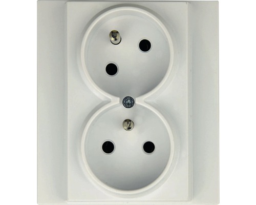 Dvojitá zásuvka pre montáž na stenu