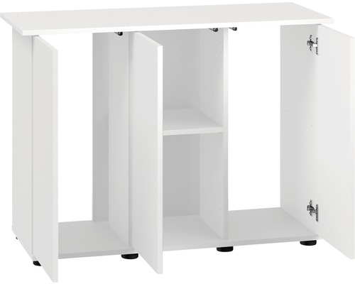 Skrinka pod akvárium s policou a otvorenými dvierkami