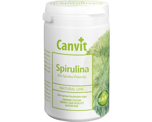 Doplnok stravy pre psov a mačky Canvit Spirulina 150 g