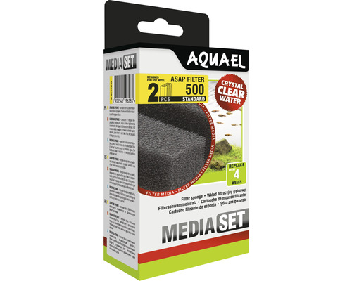 Filtračná náplň Aquael pre filter ASAP 500 Standard 2 ks Aquael Media Set pre ASAP filter 500, 2 kusy filtračných špongií