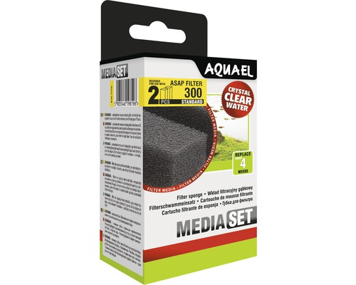 Filtračná náplň Aquael pre filter ASAP 300 Standard 2 ks Aquael Media Set pre filter ASAP 300, pozostávajúci z dvoch filtračných molitanov