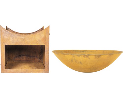 Záhradná dekorácia s kvetináčom a kovovým podstavcom