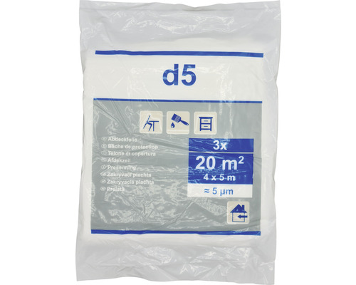 Krycia fólia v balení, 20 metrov štvorcových, 4 x 5 metrov