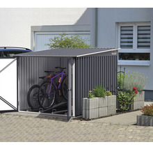 Záhradná skrinka DuraMax 191,6x191,6x142,5 cm pre 4 bicykle antracit-thumb-4