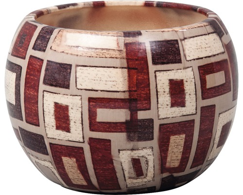 Keramický kvetináč s geometrickým vzorom pre vnútorné použitie