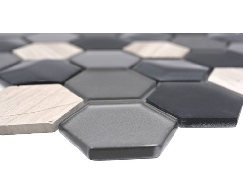 Mozaiková dlaždica v tvare šesťuholníka
