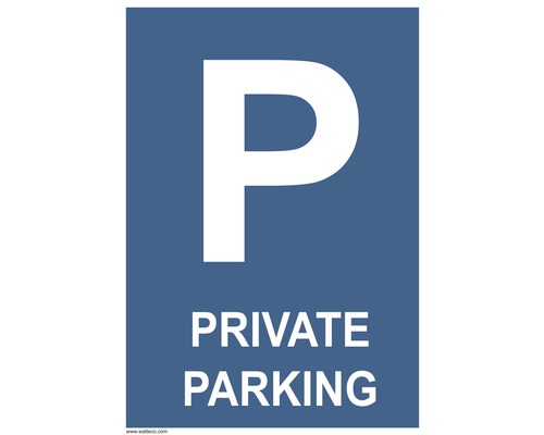 Výstražná tabuľka "Private Parking" A4 plastová