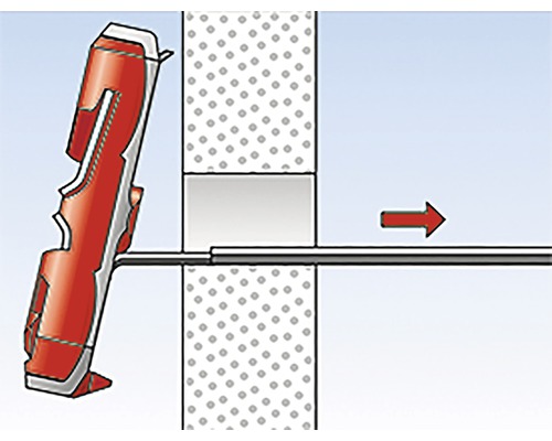 Ilustrácia upevnenia hmoždinky v stene