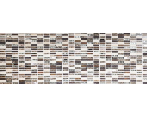 Mozaikové dlaždice s obdĺžnikovými kameňmi v rôznych odtieňoch hnedej