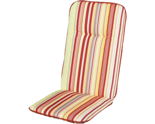 Podložka pre záhradnú stoličku s vysokým operadlom s pruhovaným vzorom
