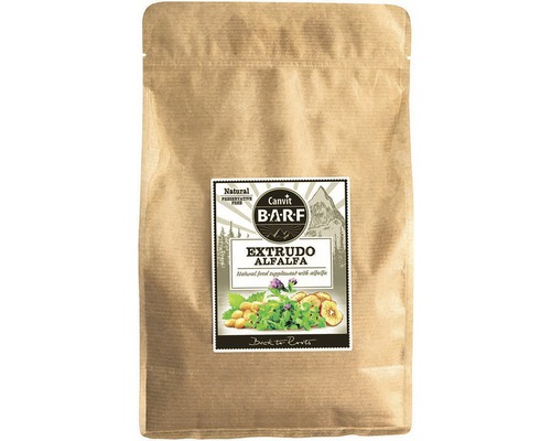 Vitamíny pre psov Canvit BARF Extrudo Alfaalfa 2 kg Krmivo Canvit Barf Extrudo Alfalfa v balení