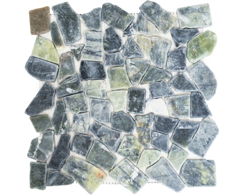 Kamenná mozaika CIOT 407 zelená mix 30,5 x 32,5 cm Mozaiková dlaždica z prírodného kameňa