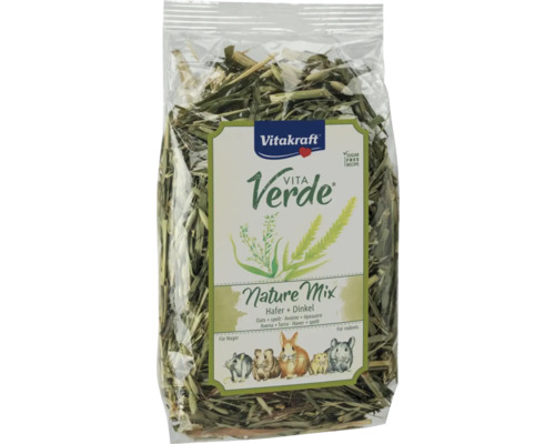 Maškrty pre hlodavce Vitakraft Vita Verde ovos a špalda 100 g Krmivo pre hlodavce Vitakraft Vita Verde Nature Mix v priehľadnom vrecku