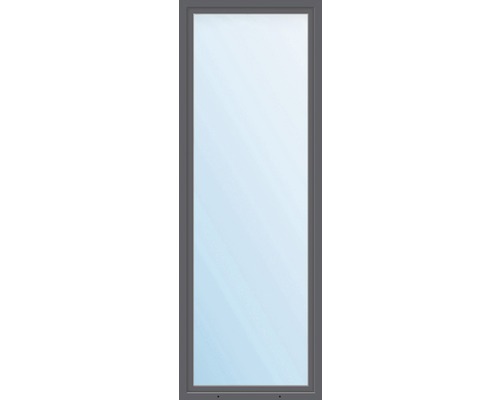 Plastové okno jednokrídlové ESG ARON Basic biele/antracit 600 x 1650 mm DIN ľavé