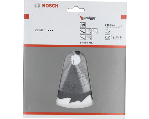 Pílový list Bosch Speedline Wood, priemer 160 milimetrov