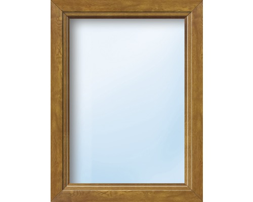 Plastové okno fixné zasklenie ESG ARON Basic biele/zlatý dub 1150x1600 mm (neotvárateľné)