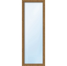 Plastové okno jednokrídlové ESG ARON Basic biele/zlatý dub 700 x 1700 mm DIN ľavé