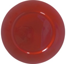 Okrúhly červený jedálenský tanier