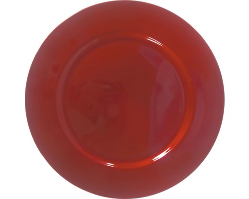 Okrúhly červený jedálenský tanier
