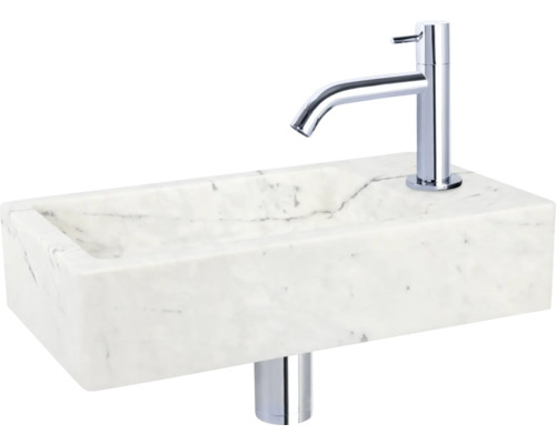 Umývadlo z mramoru s batériou