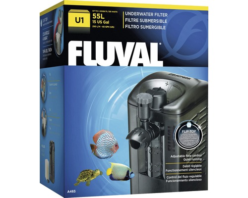Vnútorný filter do akvária Fluval U1, 200 l/h-0