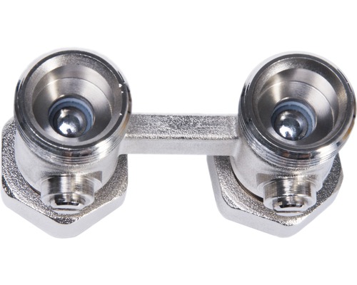 Dvojitá vsuvka z kovu pre sanitárne inštalácie