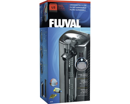 Vnútorný filter do akvária Fluval U3 pre akvária 90 - 150 l, max. 600 l/h vr. filtračných médií