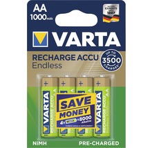 Varta Recharge Accu Endless AA batéria, 1000 mAh, 4 kusy